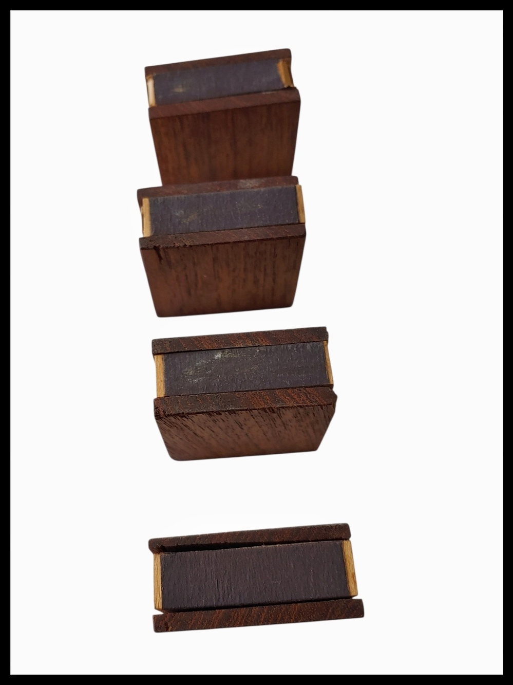 Vintage Dansk Teak Matchbox Holders - Set of 4 - Quistgaard *please read* - Picture 6 of 8
